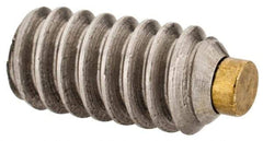 Made in USA - #10-24 UNC, 3/8" Length of Thread, Soft Tip Point Set Screw - Grade 18-8 Stainless Steel - Eagle Tool & Supply