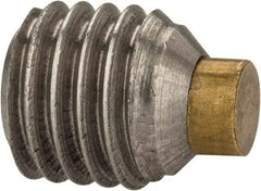 Made in USA - 1/4-28 UNF, 1/4" Length of Thread, Soft Tip Point Set Screw - Grade 18-8 Stainless Steel - Eagle Tool & Supply