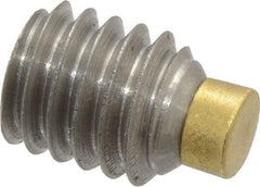 Made in USA - 5/16-18 UNC, 3/8" Length of Thread, Soft Tip Point Set Screw - Grade 18-8 Stainless Steel - Eagle Tool & Supply
