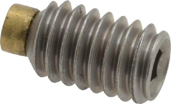 Made in USA - 5/16-18 UNC, 1/2" Length of Thread, Soft Tip Point Set Screw - Grade 18-8 Stainless Steel - Eagle Tool & Supply