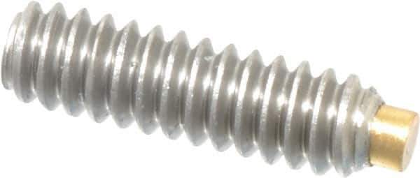Made in USA - #4-40 UNC, 3/8" Length of Thread, Soft Tip Point Set Screw - Grade 18-8 Stainless Steel - Eagle Tool & Supply