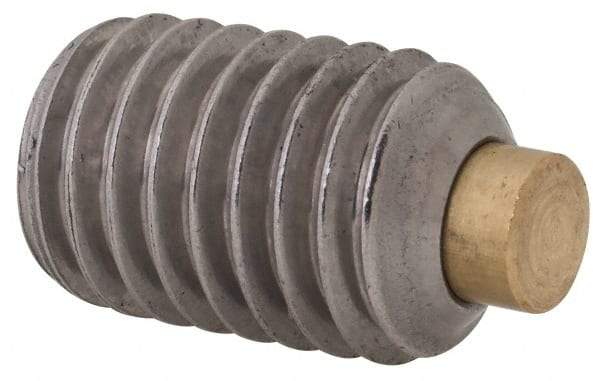 Made in USA - 1/2-13 UNC, 3/4" Length of Thread, Soft Tip Point Set Screw - Grade 18-8 Stainless Steel - Eagle Tool & Supply