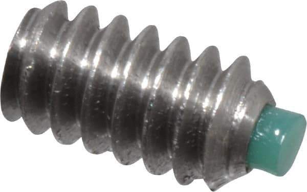 Made in USA - #6-32 UNC, 1/4" Length of Thread, Soft Tip Point Set Screw - Grade 18-8 Stainless Steel - Eagle Tool & Supply