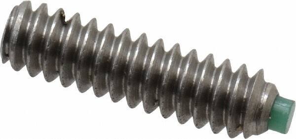 Made in USA - #6-32 UNC, 1/2" Length of Thread, Soft Tip Point Set Screw - Grade 18-8 Stainless Steel - Eagle Tool & Supply