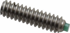 Made in USA - #6-32 UNC, 1/2" Length of Thread, Soft Tip Point Set Screw - Grade 18-8 Stainless Steel - Eagle Tool & Supply