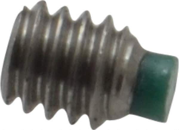 Made in USA - #8-32 UNC, 3/16" Length of Thread, Soft Tip Point Set Screw - Grade 18-8 Stainless Steel - Eagle Tool & Supply