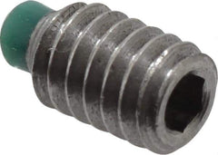 Made in USA - #8-32 UNC, 1/4" Length of Thread, Soft Tip Point Set Screw - Grade 18-8 Stainless Steel - Eagle Tool & Supply