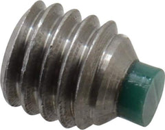 Made in USA - #10-32 UNF, 3/16" Length of Thread, Soft Tip Point Set Screw - Grade 18-8 Stainless Steel - Eagle Tool & Supply