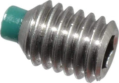 Made in USA - #10-32 UNF, 1/4" Length of Thread, Soft Tip Point Set Screw - Grade 18-8 Stainless Steel - Eagle Tool & Supply