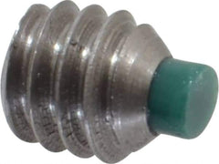 Made in USA - 1/4-20 UNC, 1/4" Length of Thread, Soft Tip Point Set Screw - Grade 18-8 Stainless Steel - Eagle Tool & Supply