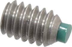 Made in USA - 1/4-20 UNC, 3/8" Length of Thread, Soft Tip Point Set Screw - Grade 18-8 Stainless Steel - Eagle Tool & Supply