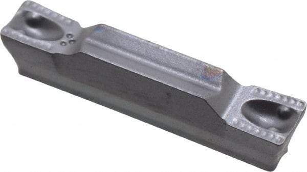 Iscar - 3003GRIP Y Grade IC908, 3mm Cutting Width Carbide Grooving Insert - 1.8mm Max Depth of Cut, Neutral, 0.3mm Corner Radius, TiAlN Finish - Eagle Tool & Supply