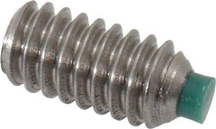 Made in USA - 1/4-20 UNC, 1/2" Length of Thread, Soft Tip Point Set Screw - Grade 18-8 Stainless Steel - Eagle Tool & Supply