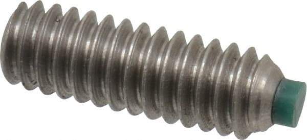 Made in USA - 1/4-20 UNC, 3/4" Length of Thread, Soft Tip Point Set Screw - Grade 18-8 Stainless Steel - Eagle Tool & Supply