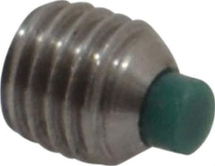 Made in USA - 1/4-28 UNF, 1/4" Length of Thread, Soft Tip Point Set Screw - Grade 18-8 Stainless Steel - Eagle Tool & Supply