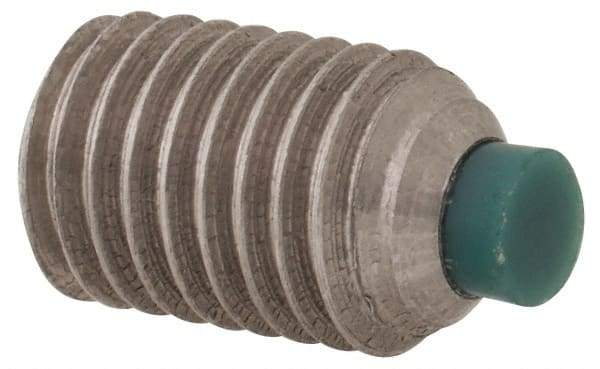 Made in USA - 1/4-28 UNF, 3/8" Length of Thread, Soft Tip Point Set Screw - Grade 18-8 Stainless Steel - Eagle Tool & Supply