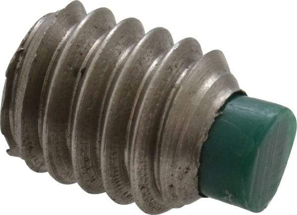 Made in USA - 5/16-18 UNC, 3/8" Length of Thread, Soft Tip Point Set Screw - Grade 18-8 Stainless Steel - Eagle Tool & Supply