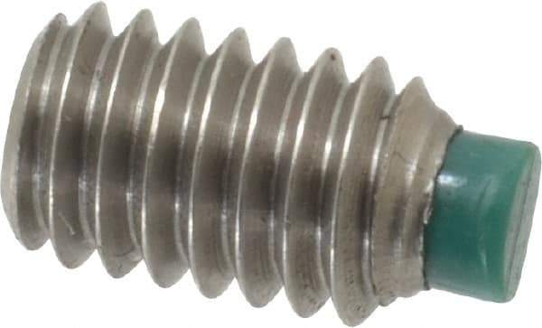 Made in USA - 5/16-18 UNC, 1/2" Length of Thread, Soft Tip Point Set Screw - Grade 18-8 Stainless Steel - Eagle Tool & Supply