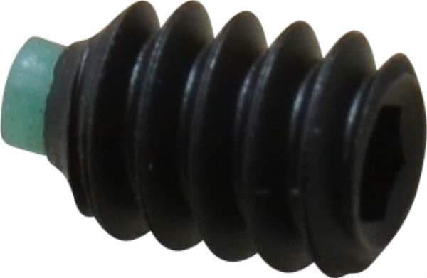 Made in USA - #6-32 UNC, 3/16" Length of Thread, Soft Tip Point Set Screw - Grade 8 Alloy Steel - Eagle Tool & Supply