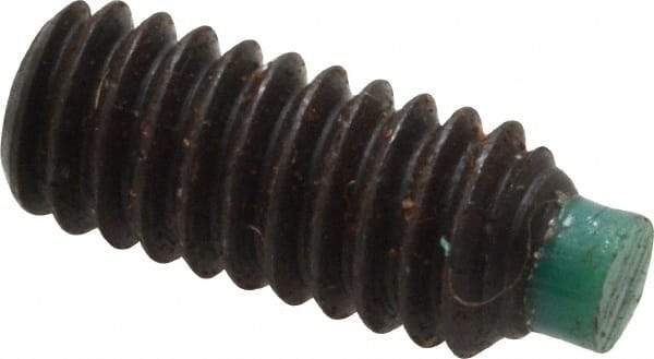 Made in USA - #8-32 UNC, 3/8" Length of Thread, Soft Tip Point Set Screw - Grade 8 Alloy Steel - Eagle Tool & Supply