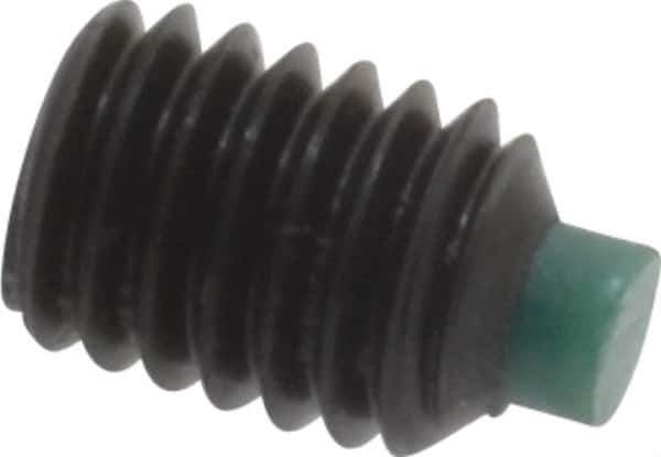 Made in USA - #10-32 UNF, 1/4" Length of Thread, Soft Tip Point Set Screw - Grade 8 Alloy Steel - Eagle Tool & Supply