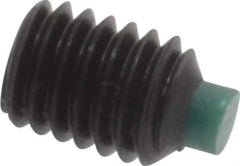 Made in USA - #10-32 UNF, 1/4" Length of Thread, Soft Tip Point Set Screw - Grade 8 Alloy Steel - Eagle Tool & Supply