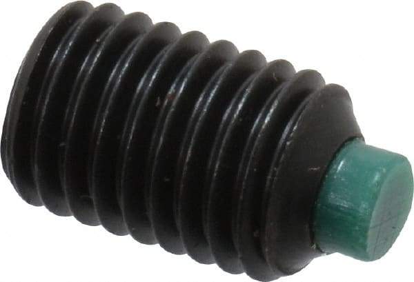 Made in USA - 1/4-28 UNF, 3/8" Length of Thread, Soft Tip Point Set Screw - Grade 8 Alloy Steel - Eagle Tool & Supply