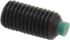 Made in USA - 1/4-28 UNF, 1/2" Length of Thread, Soft Tip Point Set Screw - Grade 8 Alloy Steel - Eagle Tool & Supply