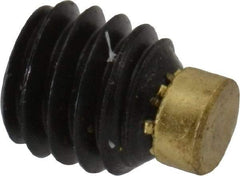 Made in USA - M4, 4mm Length of Thread, Soft Tip Point Set Screw - Grade 8 Alloy Steel - Eagle Tool & Supply