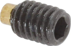 Made in USA - M6, 8mm Length of Thread, Soft Tip Point Set Screw - Grade 8 Alloy Steel - Eagle Tool & Supply