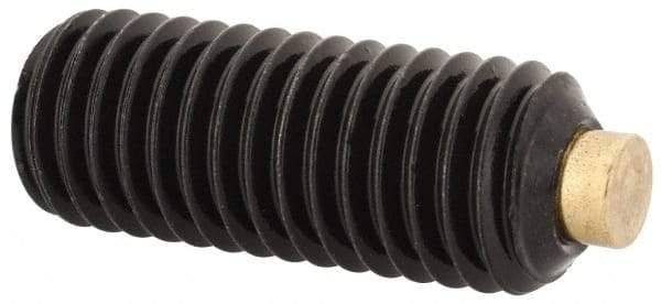 Made in USA - M10, 25mm Length of Thread, Soft Tip Point Set Screw - Grade 8 Alloy Steel - Eagle Tool & Supply