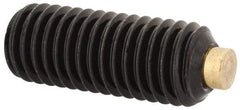 Made in USA - M10, 25mm Length of Thread, Soft Tip Point Set Screw - Grade 8 Alloy Steel - Eagle Tool & Supply