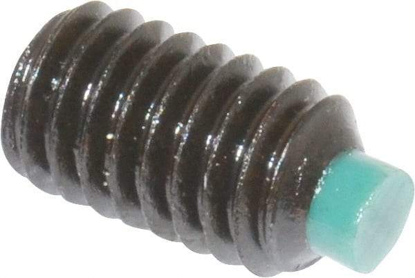 Made in USA - M6, 10mm Length of Thread, Soft Tip Point Set Screw - Grade 8 Alloy Steel - Eagle Tool & Supply