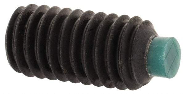 Made in USA - M6, 12mm Length of Thread, Soft Tip Point Set Screw - Grade 8 Alloy Steel - Eagle Tool & Supply