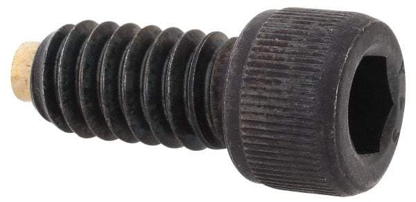 Made in USA - 1/4-20 UNC Hex Socket Drive, Socket Cap Screw - Alloy Steel, Black Oxide Finish, Fully Threaded, 1/2" Length Under Head - Eagle Tool & Supply
