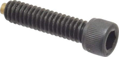 Made in USA - 1/4-20 UNC Hex Socket Drive, Socket Cap Screw - Alloy Steel, Black Oxide Finish, Fully Threaded, 1" Length Under Head - Eagle Tool & Supply