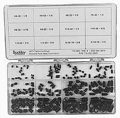 Made in USA - 144 Piece, M4x0.70 to M10x1.50, Alloy Steel Set Screw Assortment - Hex Head, Hex Socket Drive, 4 to 16mm Long - Eagle Tool & Supply