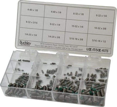 Made in USA - 210 Piece, #4-40 to 5/16-18, Stainless Steel Set Screw Assortment - Hex Head, Hex Socket Drive, 1/8 to 1/2" Long, Grade 303 - Eagle Tool & Supply