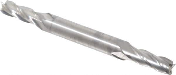 Niagara Cutter - 13/64", 1/2" LOC, 1/4" Shank Diam, 2-1/2" OAL, 4 Flute, Solid Carbide Square End Mill - Double End, Uncoated, Spiral Flute, 30° Helix, Centercutting, Right Hand Cut, Right Hand Flute, Series CSD430 - Eagle Tool & Supply