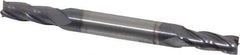 Niagara Cutter - 13/64", 1/2" LOC, 1/4" Shank Diam, 2-1/2" OAL, 4 Flute, Solid Carbide Square End Mill - Double End, TiAlN Finish, Spiral Flute, 30° Helix, Centercutting, Right Hand Cut, Right Hand Flute, Series CSD430 - Eagle Tool & Supply