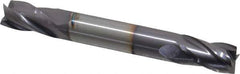 Niagara Cutter - 5/16", 1/2" LOC, 5/16" Shank Diam, 2-1/2" OAL, 4 Flute, Solid Carbide Square End Mill - Double End, TiAlN Finish, Spiral Flute, 30° Helix, Centercutting, Right Hand Cut, Right Hand Flute, Series CSD430 - Eagle Tool & Supply