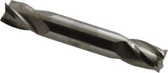 Niagara Cutter - 7/16", 9/16" LOC, 7/16" Shank Diam, 2-3/4" OAL, 4 Flute, Solid Carbide Square End Mill - Double End, Uncoated, Spiral Flute, 30° Helix, Centercutting, Right Hand Cut, Right Hand Flute, Series CSD430 - Eagle Tool & Supply