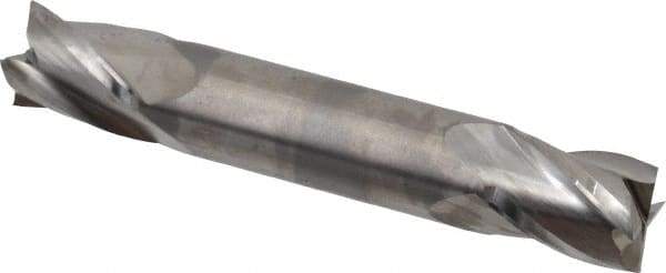 Niagara Cutter - 1/2", 5/8" LOC, 1/2" Shank Diam, 3" OAL, 4 Flute, Solid Carbide Square End Mill - Double End, Uncoated, Spiral Flute, 30° Helix, Centercutting, Right Hand Cut, Right Hand Flute, Series CSD430 - Eagle Tool & Supply