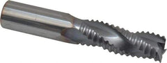 Niagara Cutter - 5/8" Diam, Coarse Pitch, 1-5/8" LOC, 3 Flute Solid Carbide Corner Chamfer Roughing End Mill - TiCN Finish, 3-1/2" OAL, 5/8" Shank Diam, Single End, Centercutting, 30° Helix - Eagle Tool & Supply
