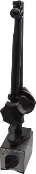 Noga - 220 Lb Magnetic Force, Fine Adjustment Indicator Positioner & Holder with Base - Post & Clamp, Rectangular Base, 55mm Base Height, 70mm Base Length, 2" Base Width - Eagle Tool & Supply