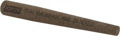 Norton - 4" Long x 1/2" Diam x 1/4" Thick, Aluminum Oxide Sharpening Stone - Round Tapered, Coarse Grade - Eagle Tool & Supply