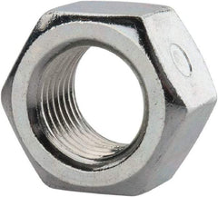 Value Collection - 1/2-20 UNF Grade 2 Two Way Lock Nut with Distorted Thread - 3/4" Width Across Flats, 7/16" High, Zinc-Plated Finish - Eagle Tool & Supply