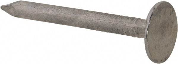 Value Collection - 11 Gauge, 1-1/4" OAL Roofing Nails - Ring Shank, Grade 2 Steel, Galvanized Finish - Eagle Tool & Supply