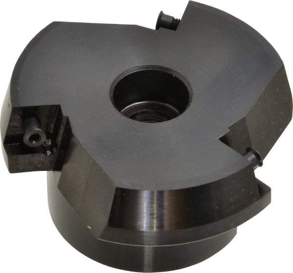 Cutting Tool Technologies - 3" Cut Diam, 1" Arbor Hole, 0.45" Max Depth of Cut, 15° Indexable Chamfer & Angle Face Mill - 3 Inserts, CNMA 432 Insert, 3 Flutes, Series SCNM - Eagle Tool & Supply