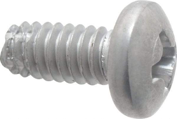 Value Collection - #8-32 UNC Thread, 3/8" Length Under Head, #2 Phillips Drive Stainless Steel Thread Cutting Screw - Pan Head, Grade 410, Point Type F - Eagle Tool & Supply